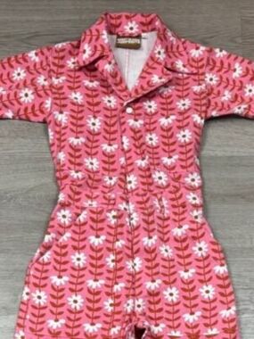 ISO- Big Bud Press Pink Daisy Chain Jumpsuit Size XL